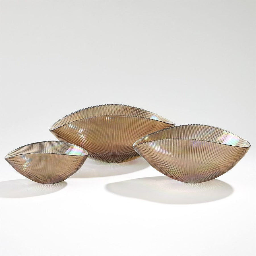 Bowls Pleated Bowl-Sandy-Lg