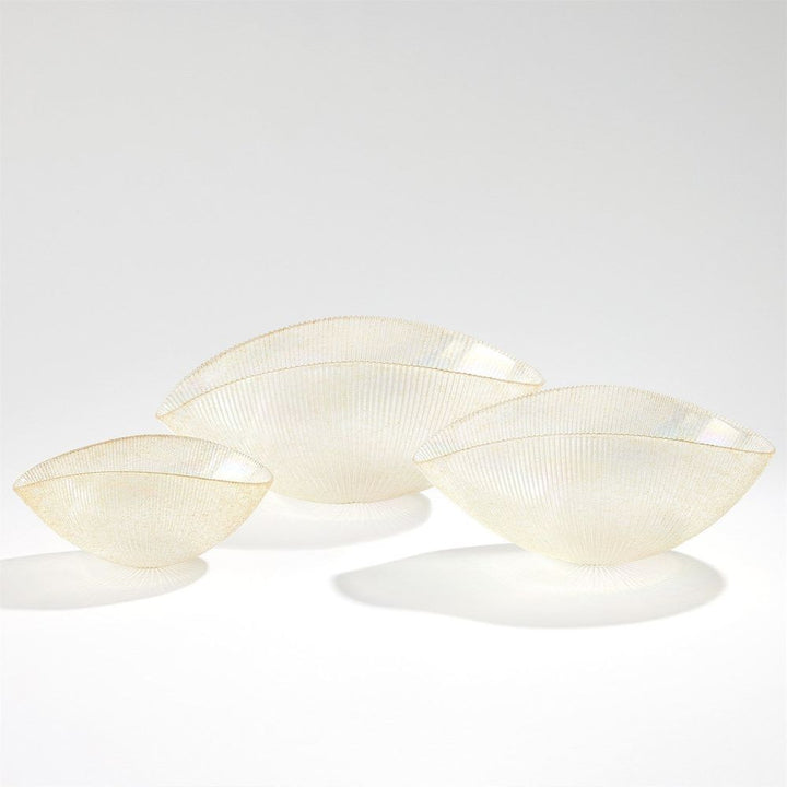 Pleated Bowl-Gold-Sm