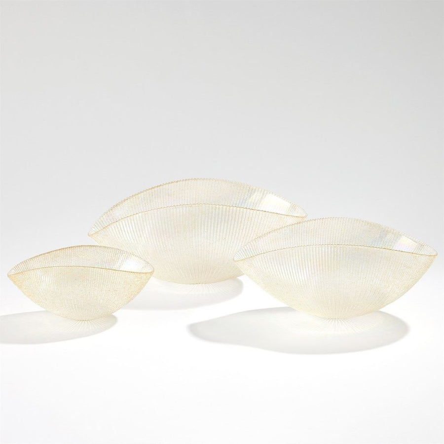 Bowls Pleated Bowl-Gold-Med