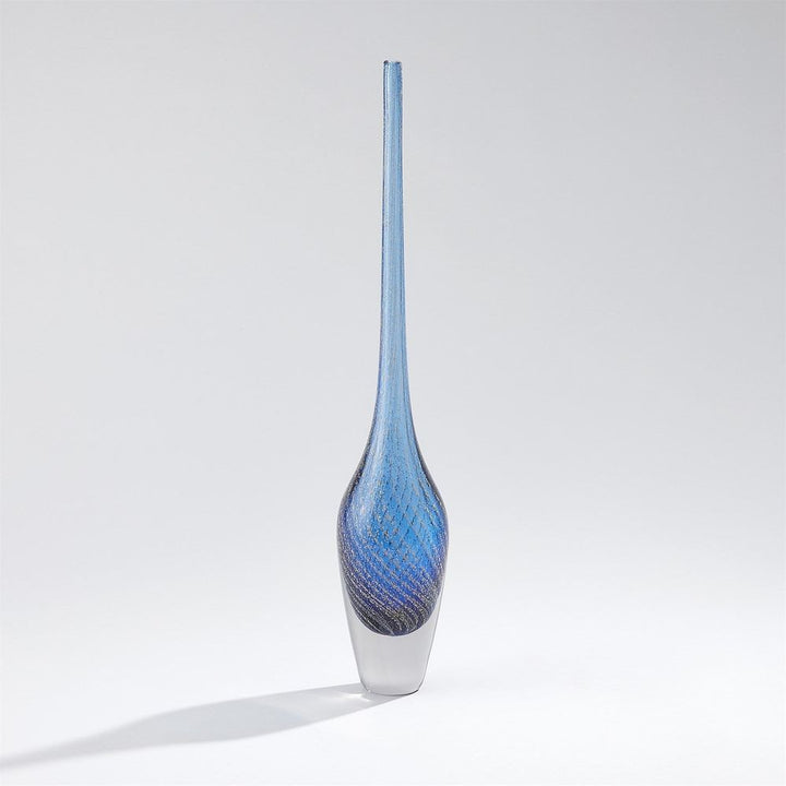 Flecked Spire Bottle-Blue-Lg