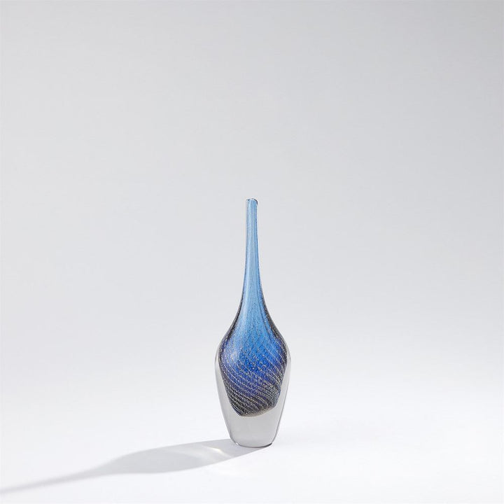 Flecked Spire Bottle-Blue-Sm