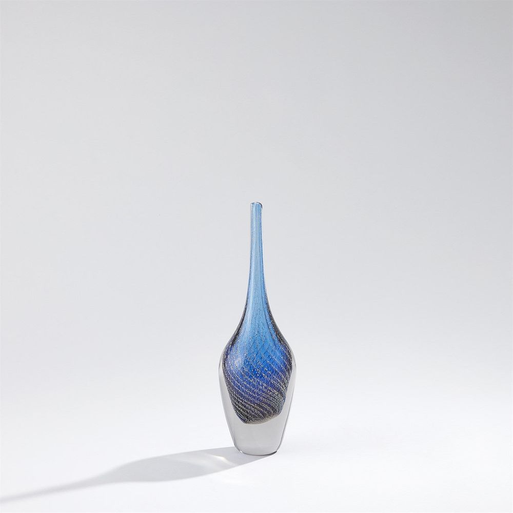 Flecked Spire Bottle-Blue-Lg