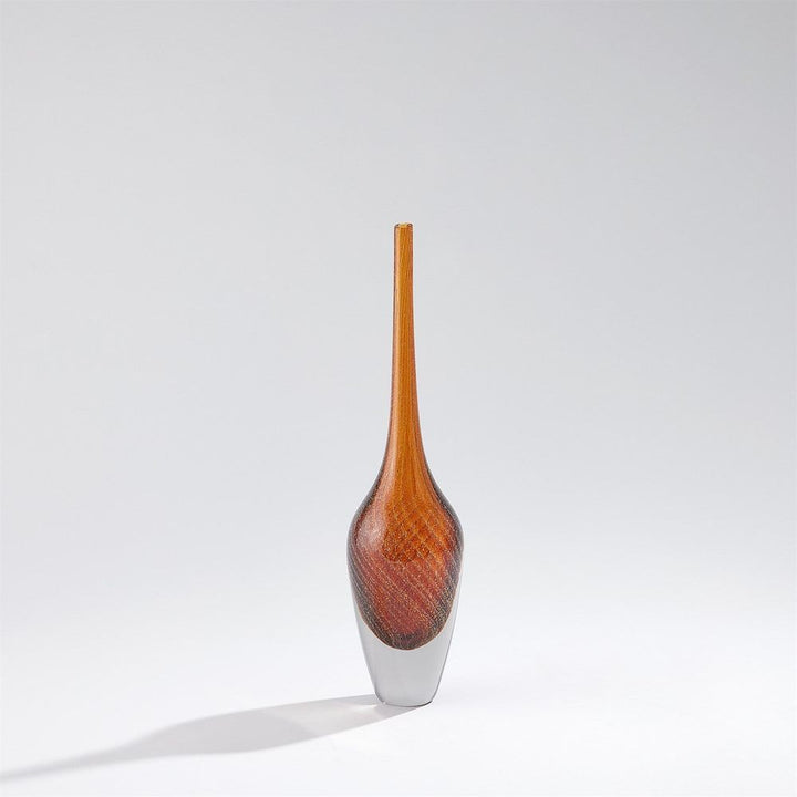 Flecked Spire Bottle-Amber-Med