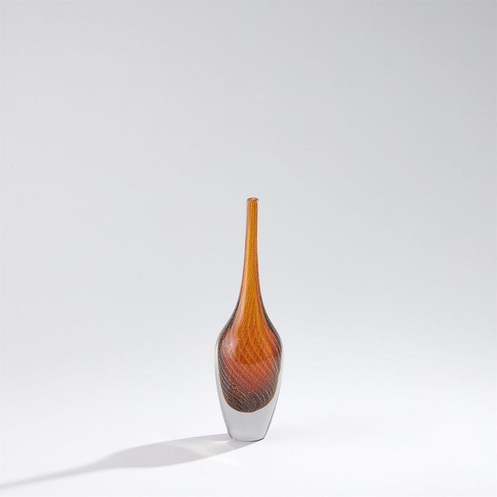 Flecked Spire Bottle-Amber-Sm