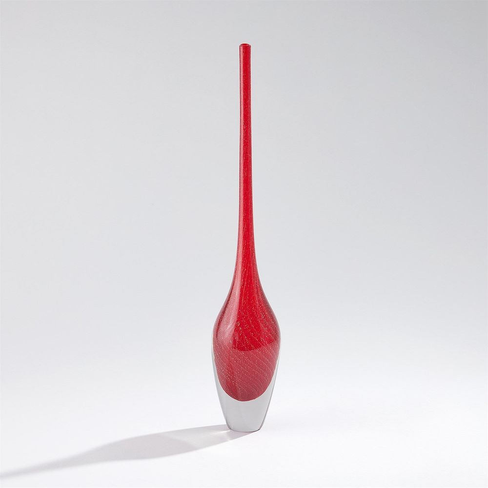 Flecked Spire Bottle-Red-Sm