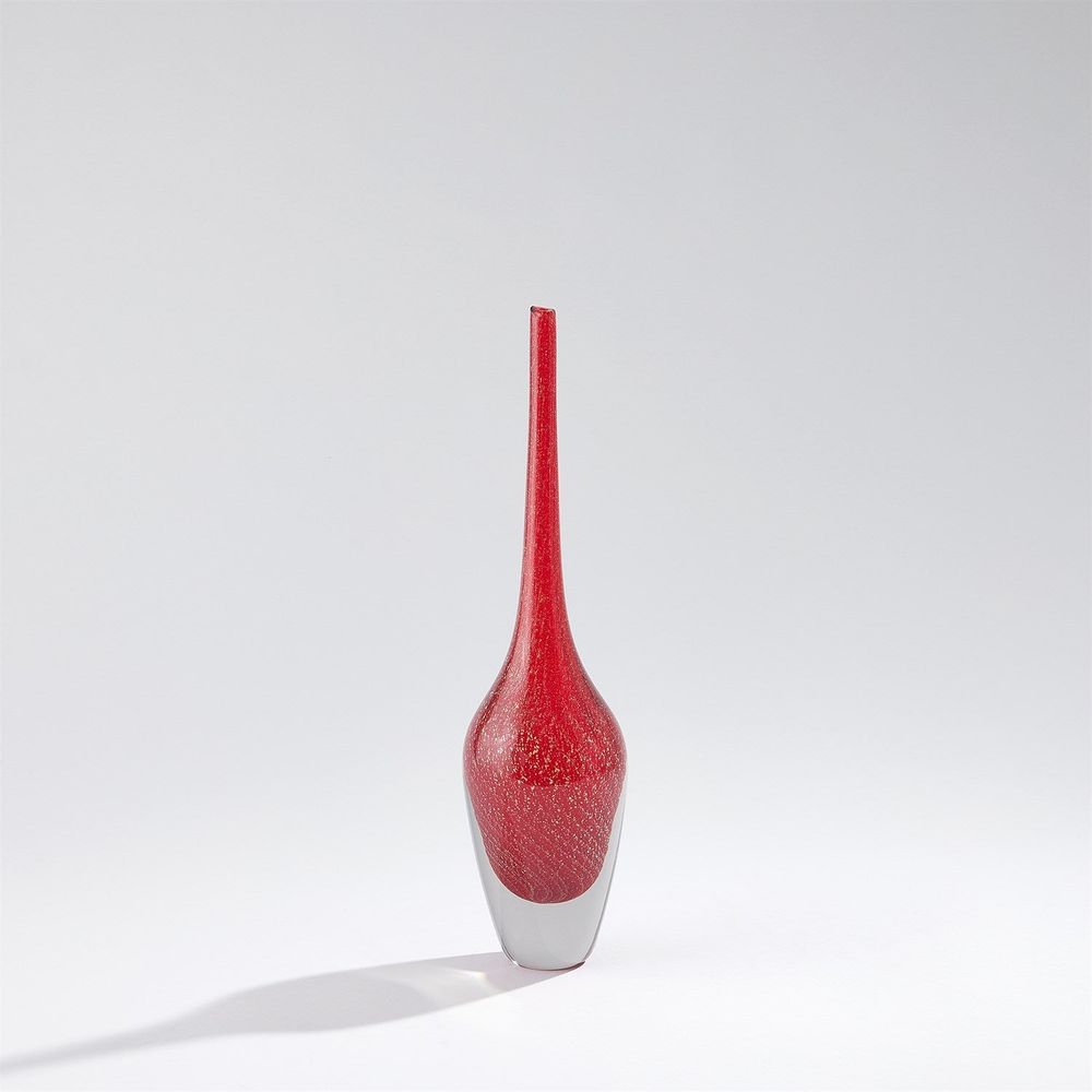 Vases Flecked Spire Bottle-Red-Sm