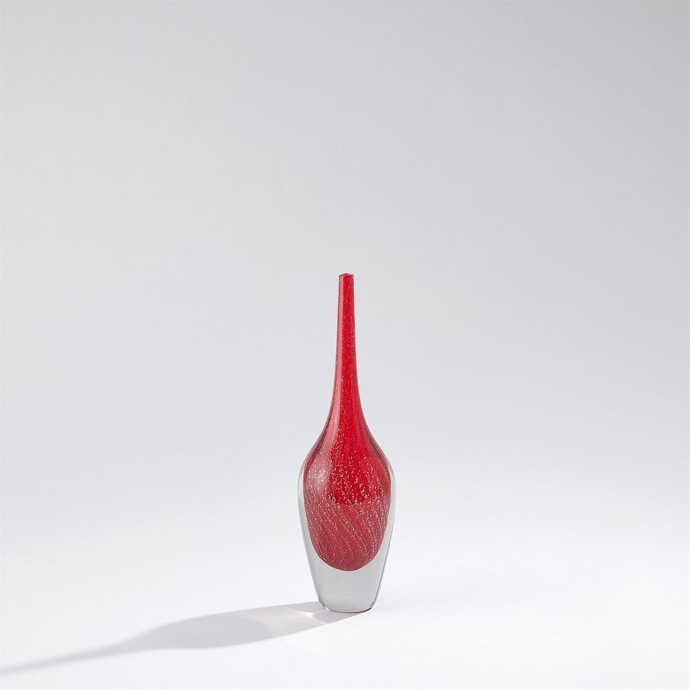 Flecked Spire Bottle-Red-Sm
