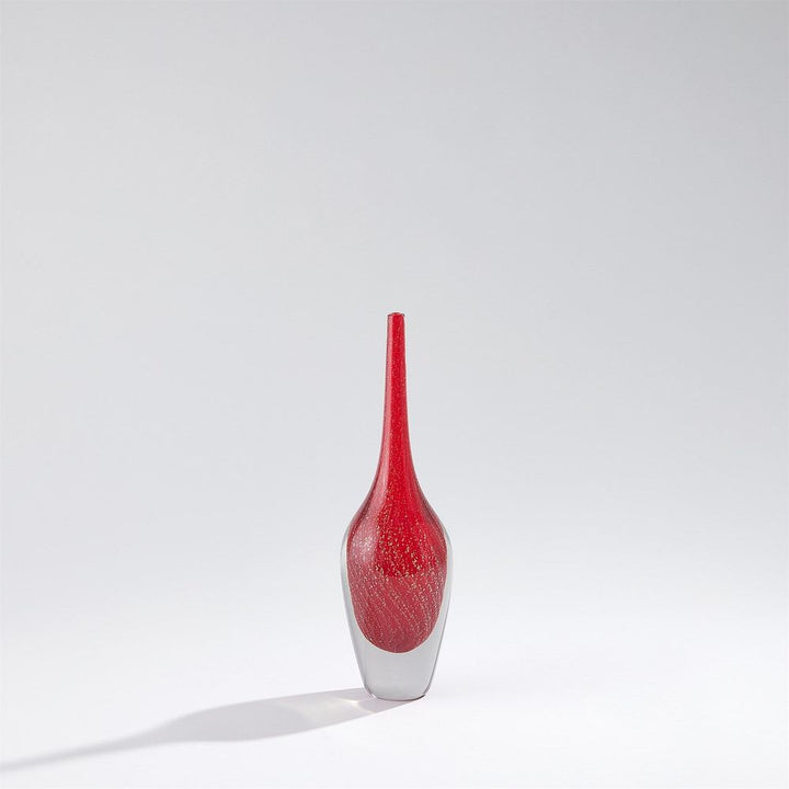 Flecked Spire Bottle-Red-Lg