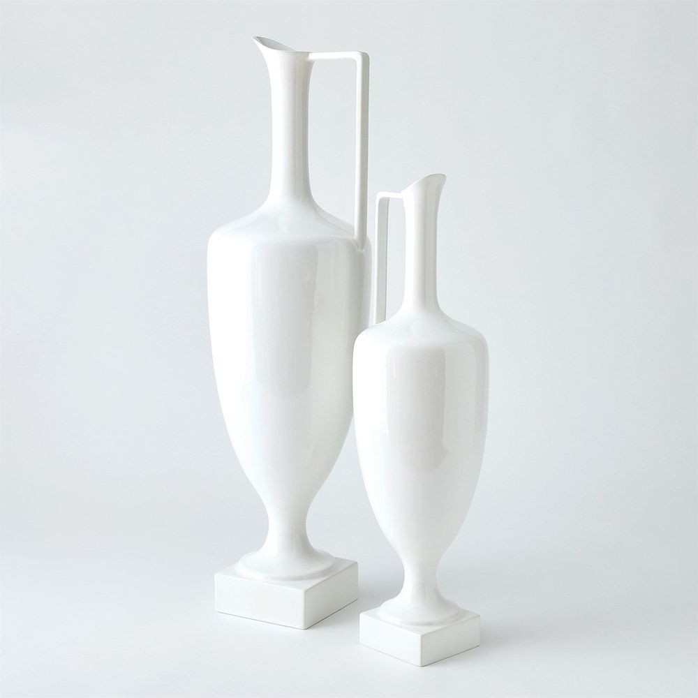 Jars Quiet Curve Urn-White-Lg