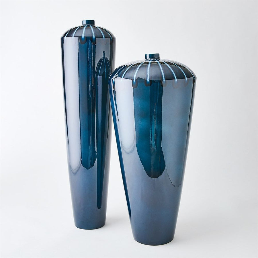 Vases Domed Vase-Reactive Blue-Wide