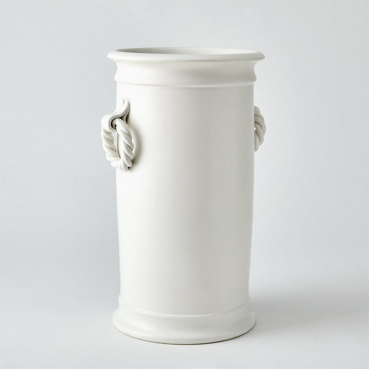 Decorative Objects Rope Handle Vessel-Matte White