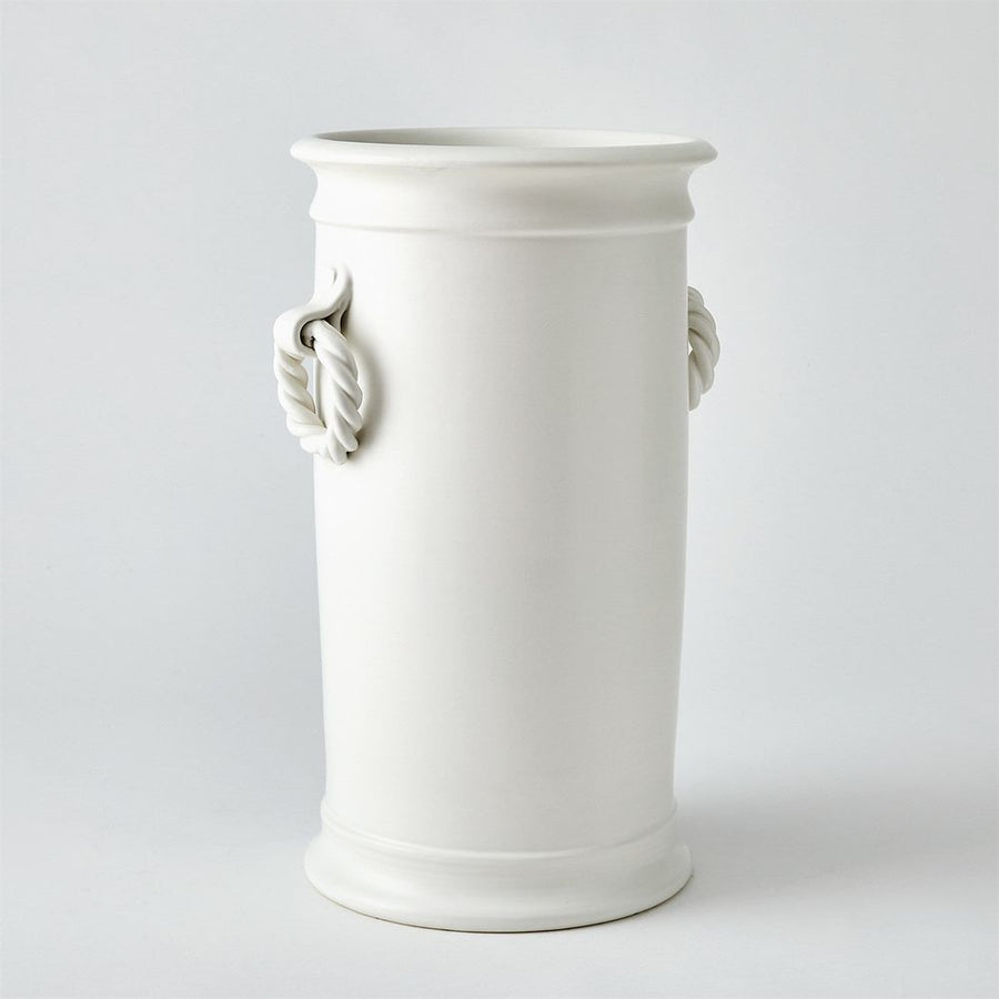 Decorative Objects Rope Handle Vessel-Matte White