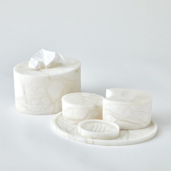 Alabaster Oval Box