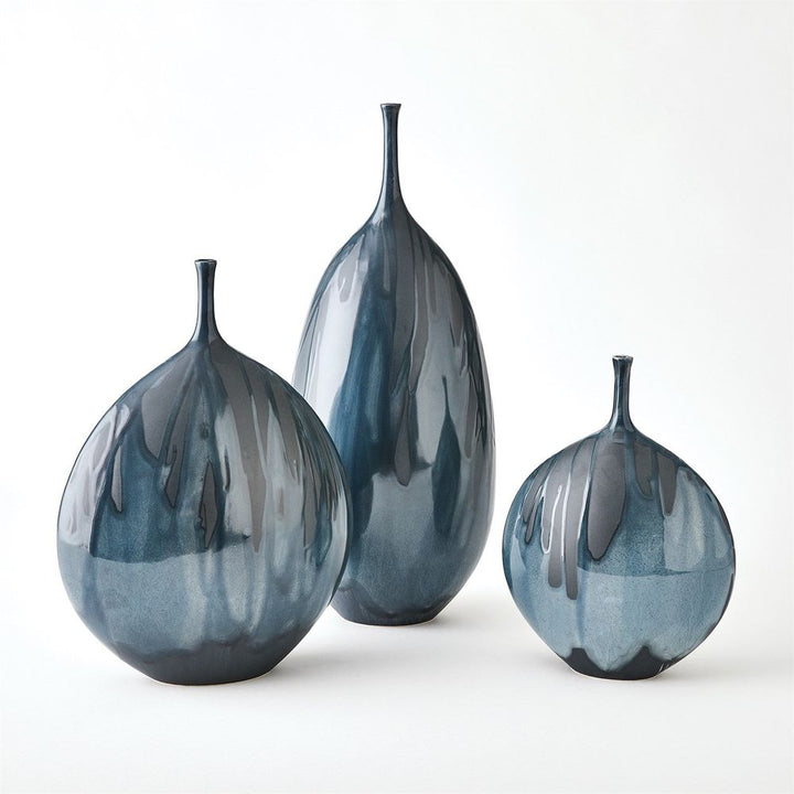 Vases Splash Bottle-Reactive Blue-Med