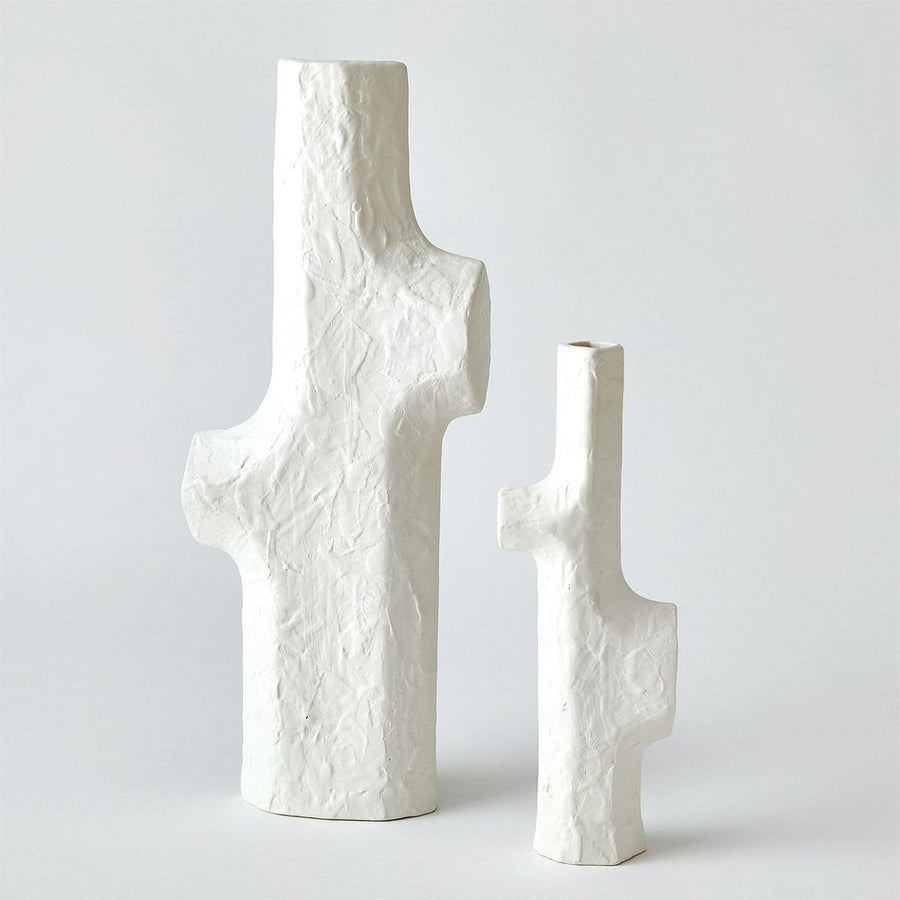 Vases Tiered Trunk Vase-Matte White-Lg
