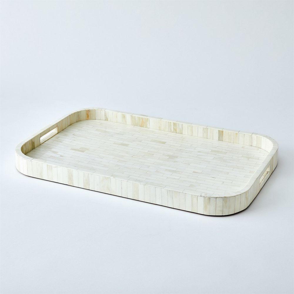 Super Ellipse Tray-White Bone