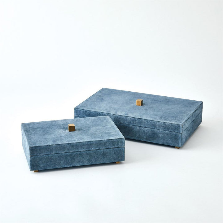 Posh Box-Dusty Blue Suede-Lg