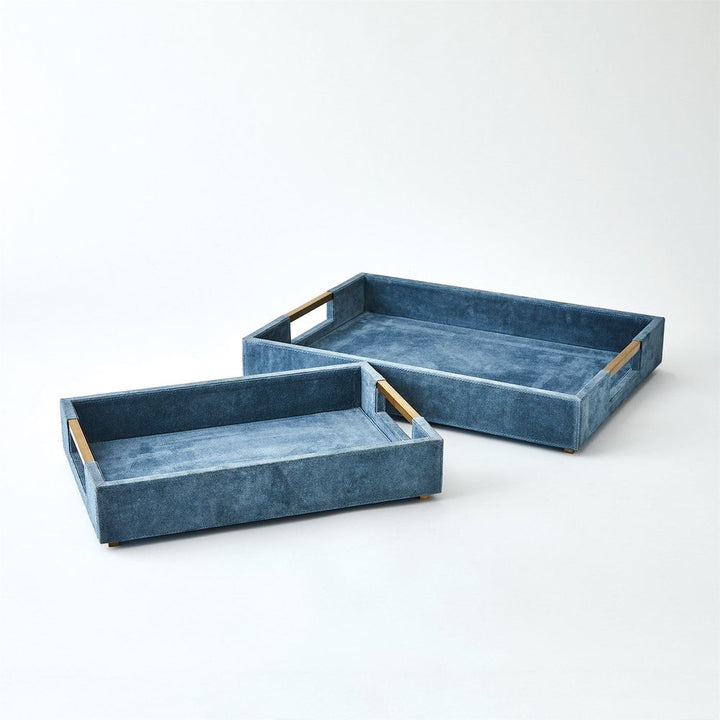 Posh Box-Dusty Blue Suede-Lg