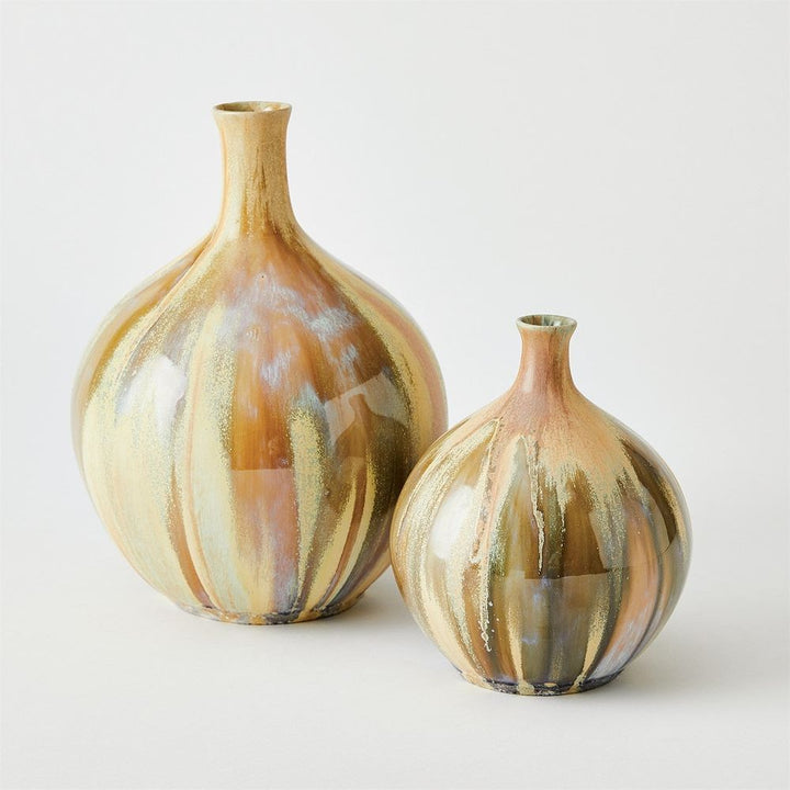 Vases Magma Bottle-Reactive Tan-Lg