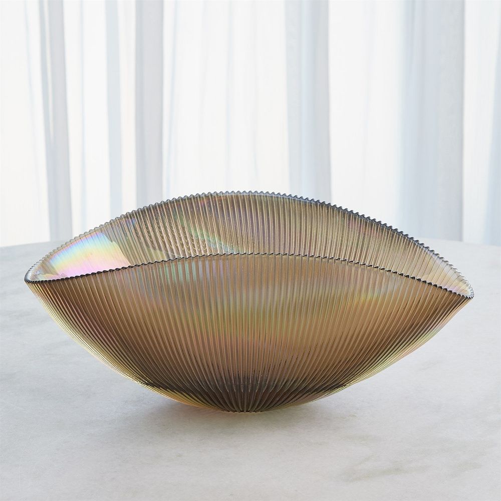 Pleated Bowl-Sandy-Lg