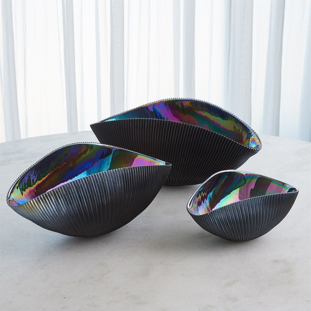 Bowls Pleated Bowl - Black Small