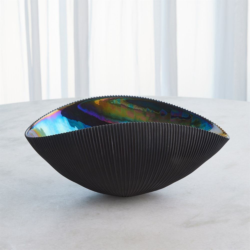Pleated Bowl - Black Small