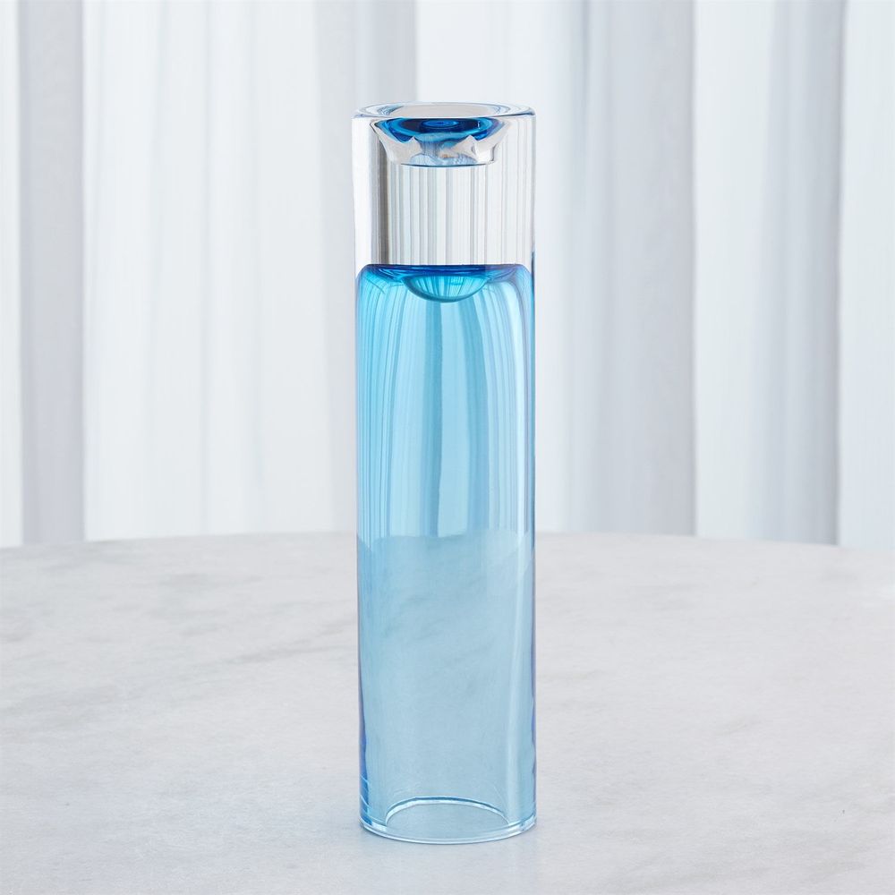 Radiant T-Lite Holder/Vase-Blue-Med
