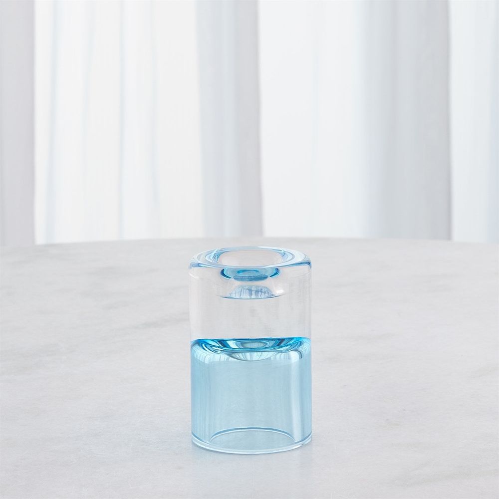 Radiant T-Lite Holder/Vase-Blue-Sm