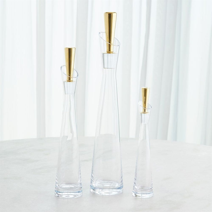Decanters Slant Decanter-Gold-Lg