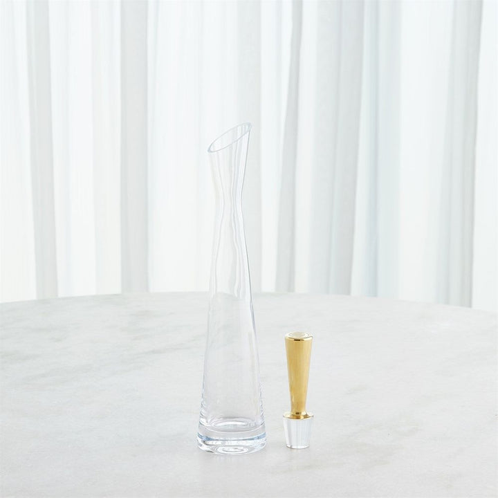 Slant Decanter-Gold-Lg
