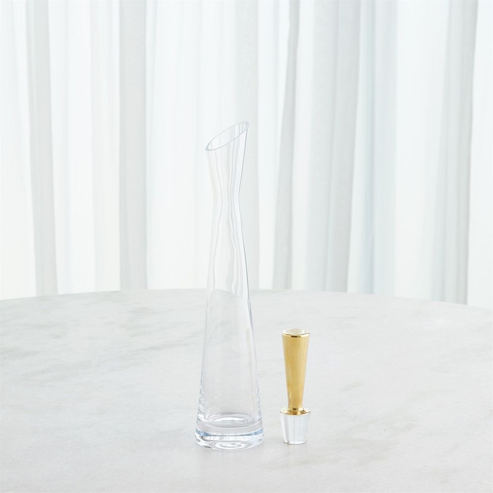 Slant Decanter-Gold-Med