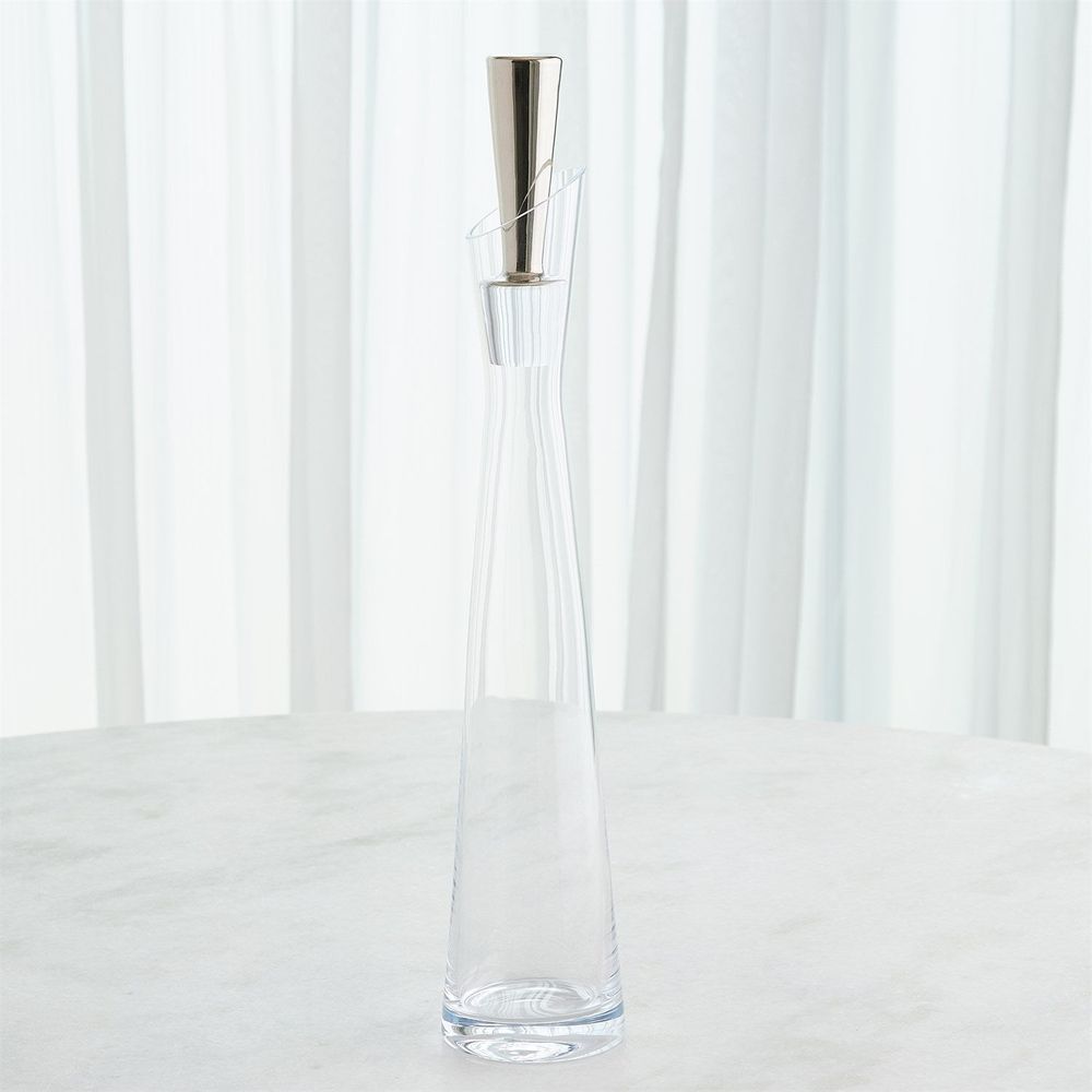Slant Decanter-Platinum-Lg