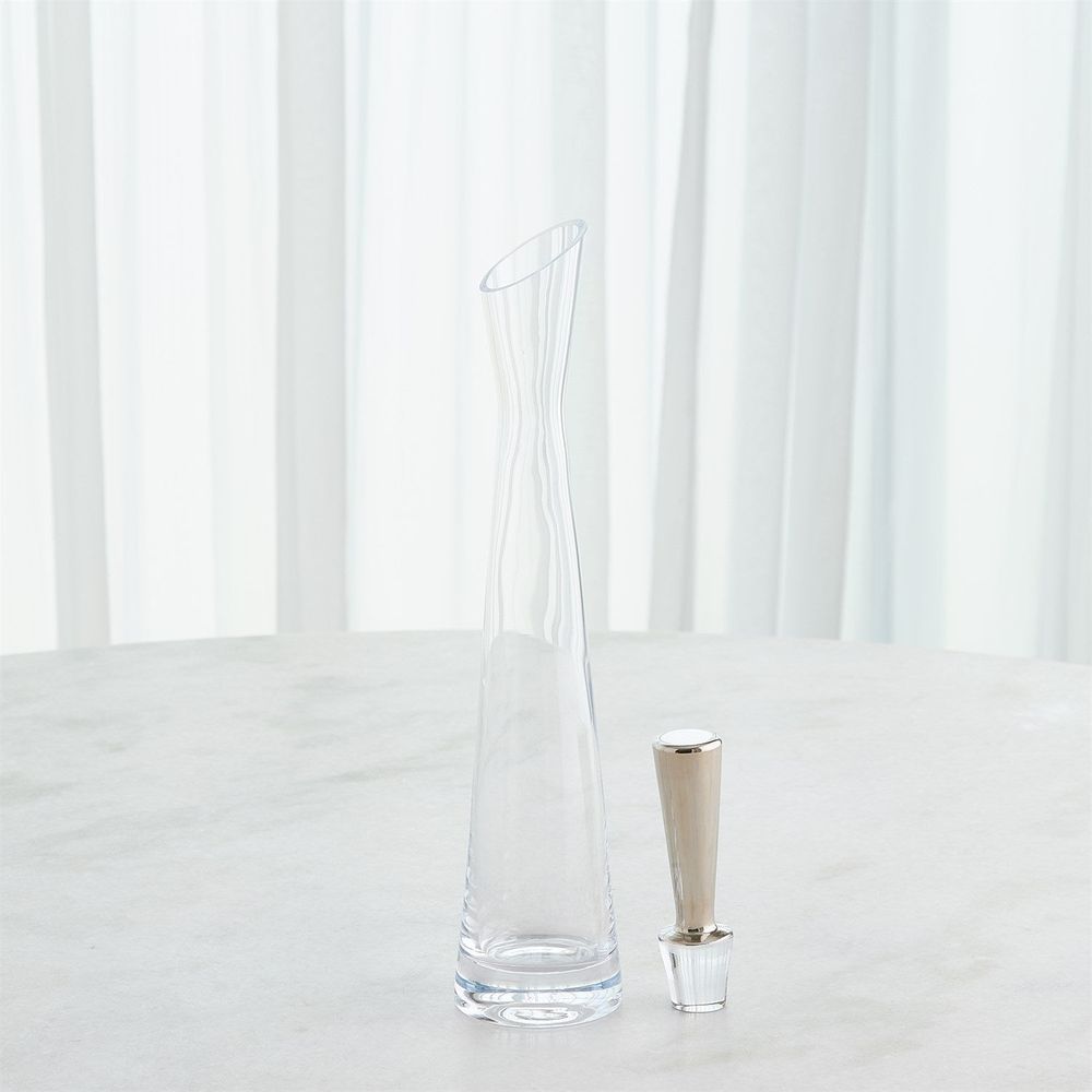 Slant Decanter-Platinum-Lg