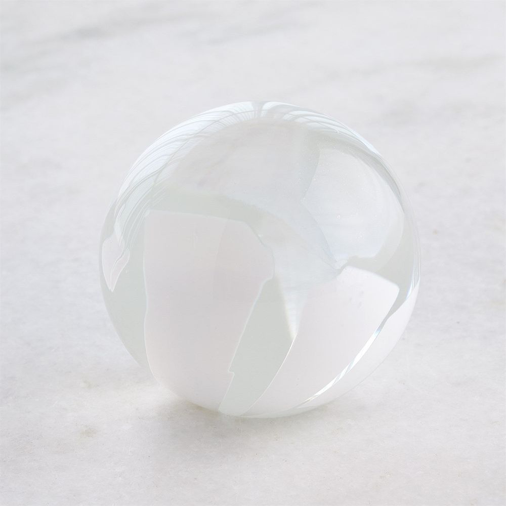 Decorative Objects Glass Flakes Orb Paperweight