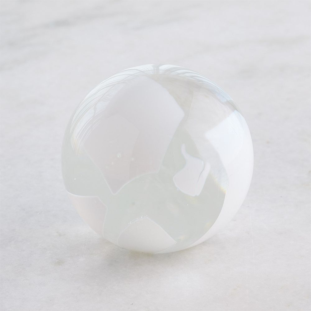 Decorative Objects Glass Flakes Orb Paperweight