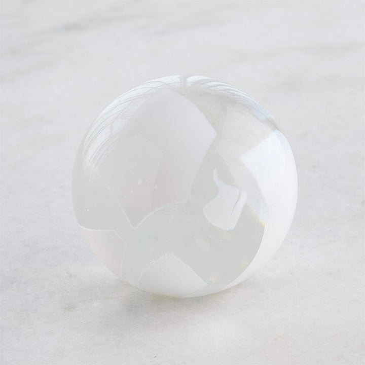 Decorative Objects Glass Flakes Orb Paperweight