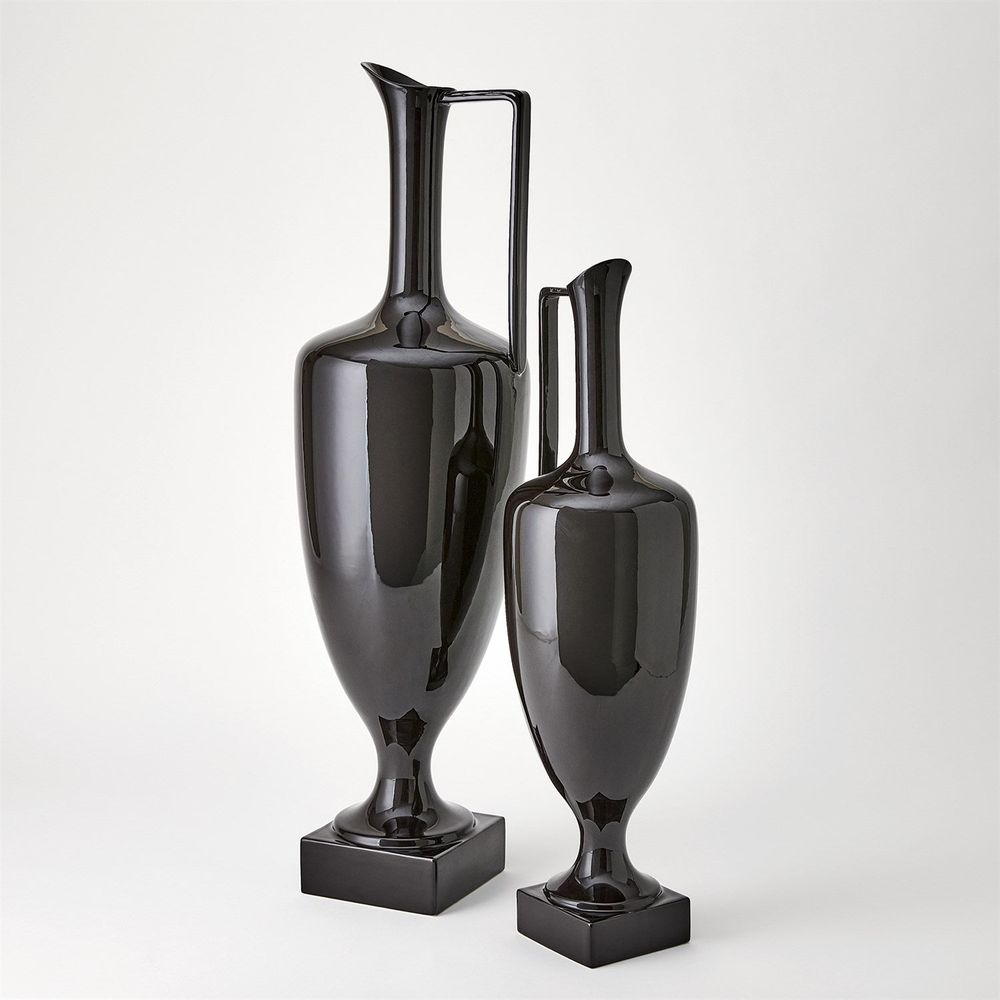 Jars Quiet Curve Urn-Black-Lg