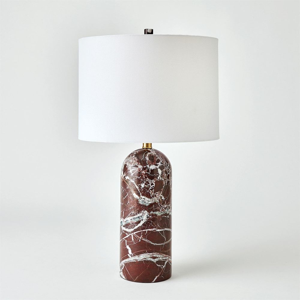 Callanish Marble Lamp-Maroon-Sm