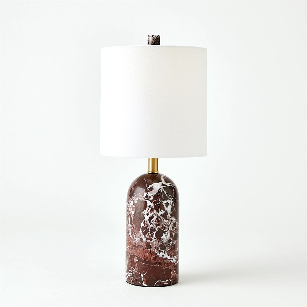 Callanish Marble Lamp-Maroon-Sm