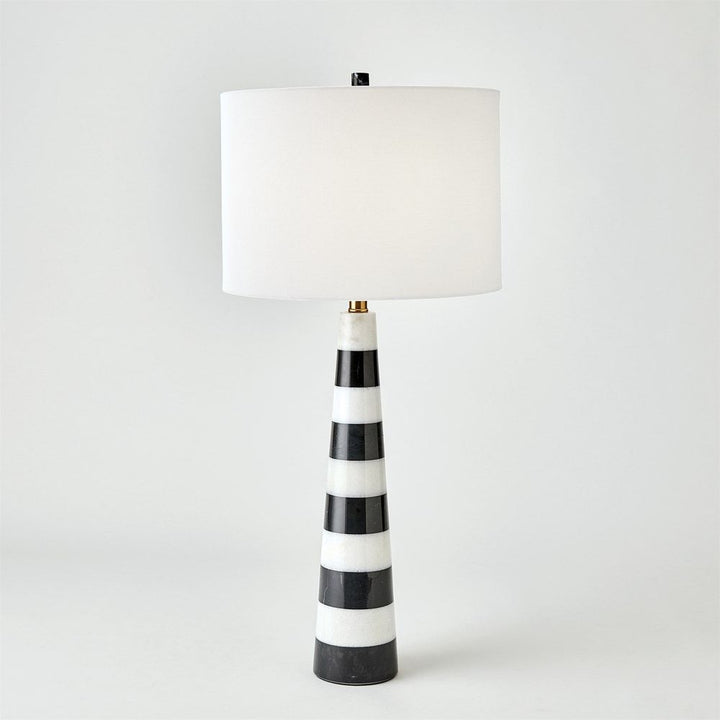 Table Lamps Pinnacle Marble Lamp-Black/White