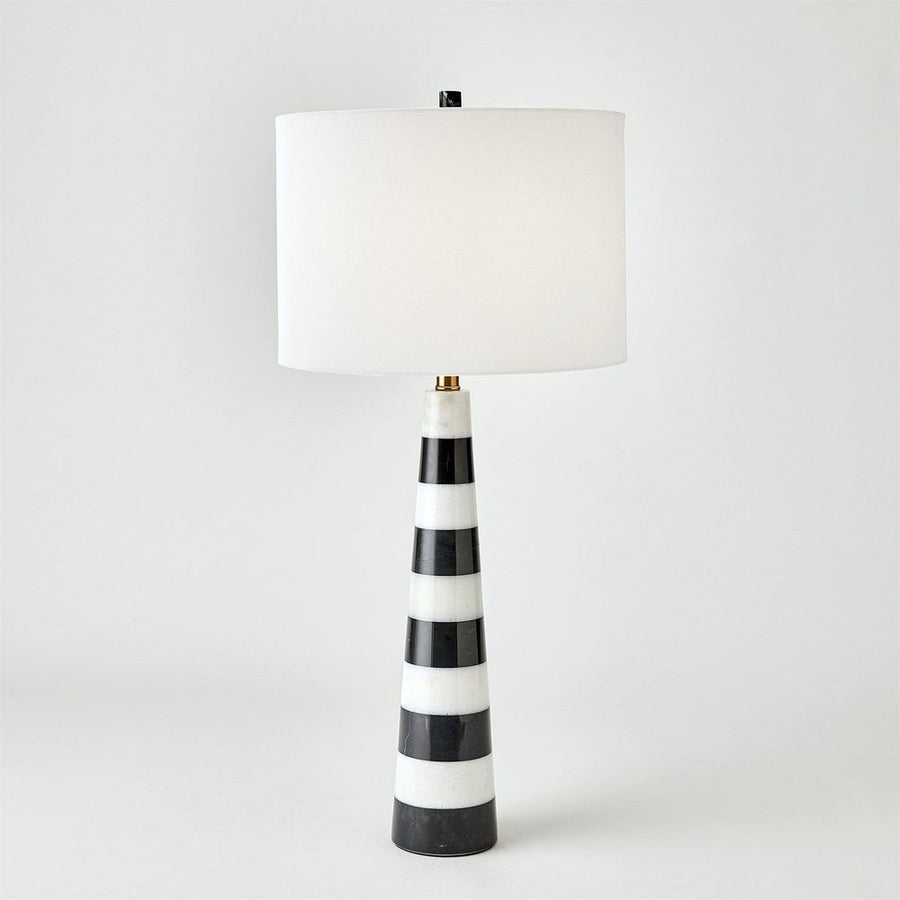 Table Lamps Pinnacle Marble Lamp-Black/White