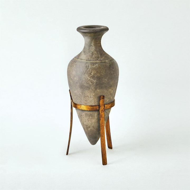 Vases Amphora Alabaster Vase-Grey-Sm