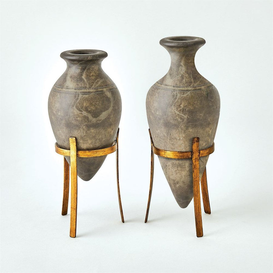 Vases Amphora Alabaster Vase-Grey-Sm