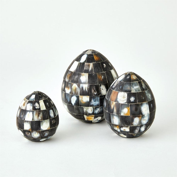 Decorative Objects Horn Egg-Black-Lg