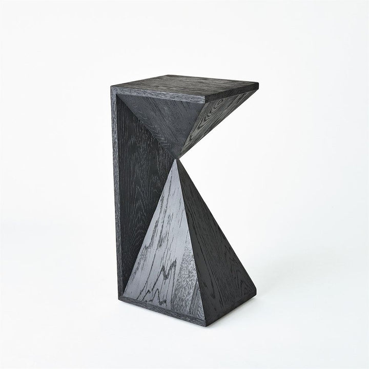 Side Tables Asymmetrical Angle Side Table-Blackened Oak