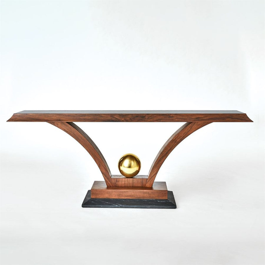 Console Tables Colby Console - Walnut/Brass