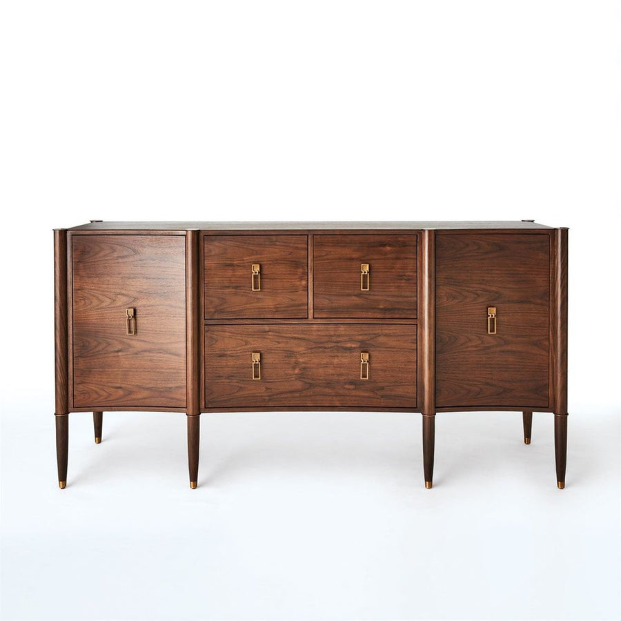 Sideboards & Credenzas Triple Curve Cabinet-Walnut