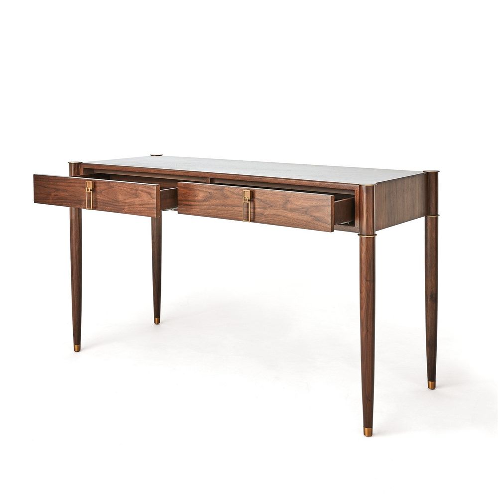 Triple Curve Desk - Walnut