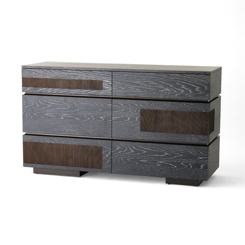 Dressers & Chests Brazil Dresser-Black Cerused Oak