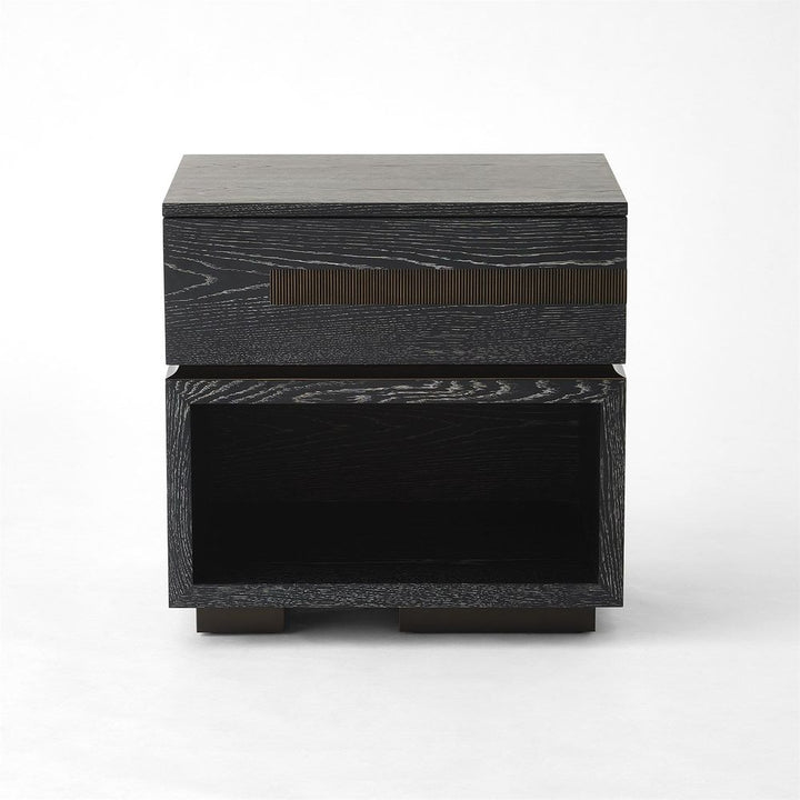 Nightstands Brazil Bedside Chest - Right - Black Cerused Oak